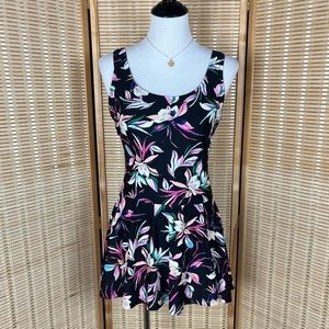Shore Shapes Swim Dress One Piece Skirt Floral